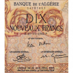 Algérie - Pick 119a_2- 10 nouveaux francs - 25/11/1960 - Etat : TB+