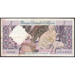 Algérie - Pick 122a - 5 dinars - Série H.282 - 01/01/1964 - Etat : TTB-