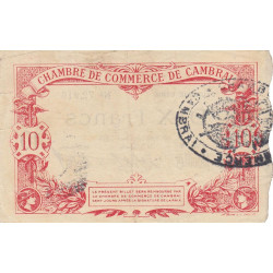 Cambrai - Pirot 37-17 - 10 francs - 2e série - 15/09/1914 - Etat : TTB