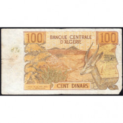 Algérie - Pick 128a - 100 dinars - Série L 019 - 01/11/1970 - Etat : B+