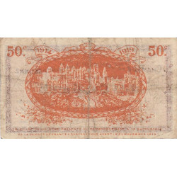 Carcassonne - Pirot 38-1 variété - 50 centimes - 1914 - Etat : TB
