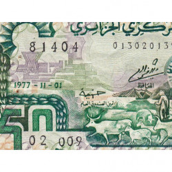 Algérie - Pick 130a_1 - 50 dinars - Série 02 009 - 01/11/1977 - Etat : TB
