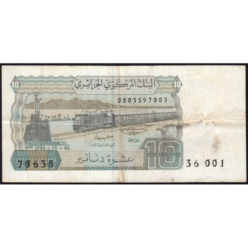 Algérie - Pick 132_1 - 10 dinars - 02/12/1983 - Etat : TB