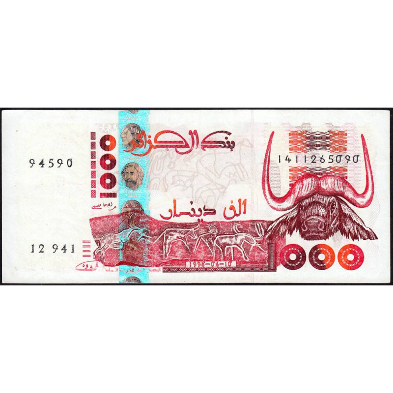 Algérie - Pick 142b_2 - 1'000 dinars - Série 12 941 - 06/10/1998 (2002) - Etat : SUP+
