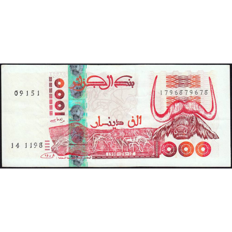 Algérie - Pick 142b_2 - 1'000 dinars - Série 14 1198 - 06/10/1998 (2002) - Etat : SUP+