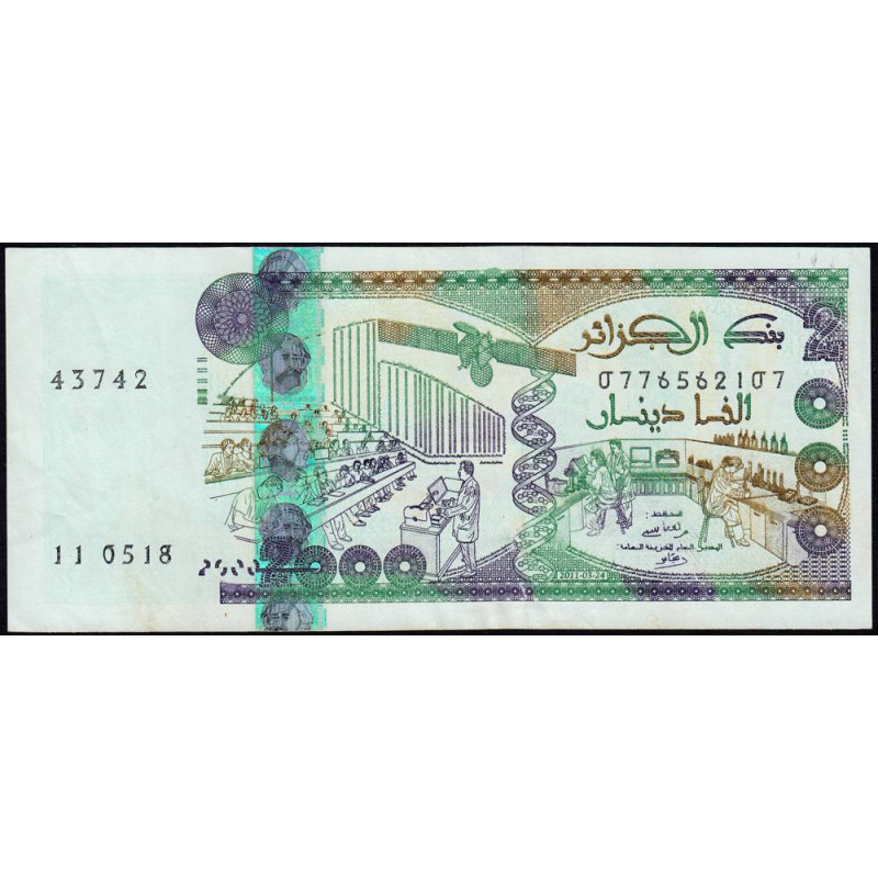 Algérie - Pick 144_1 - 2'000 dinars - Série 11 0518 - 24/03/2011 - Etat : SUP