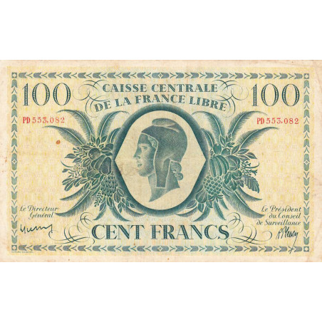 AEF - France Libre - Pick 13 - 100 francs - Série PD - 02/12/1941 - Etat : TB+