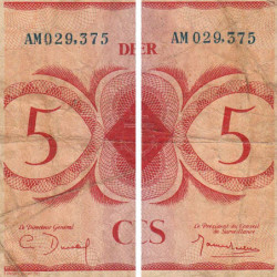 AEF - France Outre-Mer - Pick 15a_7 - 5 francs - Série AM - 02/02/1944 - Etat : B+