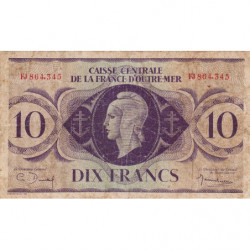 AEF - France Outre-Mer - Pick 16a - 10 francs - Série FJ - 02/02/1944 - Etat : TB