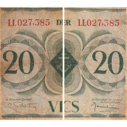 AEF - France Outre-Mer - Pick 17b_7 - 20 francs - Série LL - 02/02/1944 - Etat : TB-