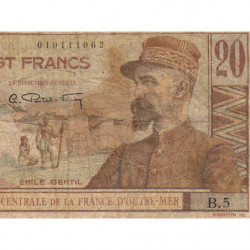 AEF - Pick 22 - 20 francs - Série B.5 - 1947 - Etat : B+