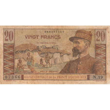 AEF - Pick 22 - 20 francs - Série N.19 - 1947 - Etat : B+