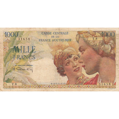 AEF - Pick 26 - 1'000 francs - Série T.08 - 1947 - Etat : TB