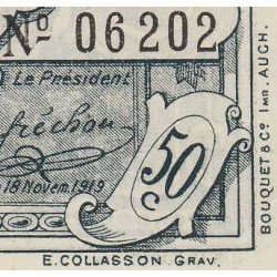 Auch (Gers) - Pirot 15-1 - 50 centimes - Série C - 18/11/1914 - Etat : SPL