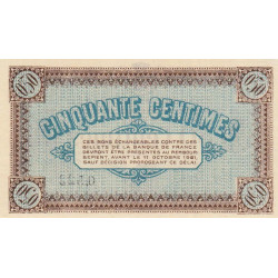 Chalon-sur-Saône, Autun, Louhans - Pirot 42-8 - 50 centimes - Série 258 - 27/06/1916 - Etat : NEUF