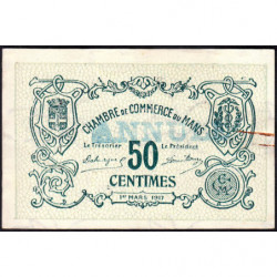 Le Mans - Pirot 69-11 - 50 centimes - 01/03/1917 - Annulé - Etat : SUP