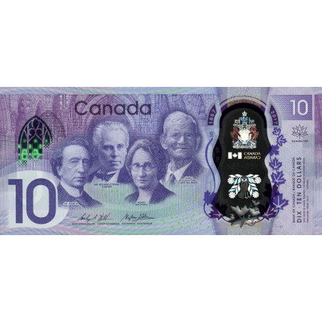 Canada - Pick 112 - 10 dollars - Série CDE - 2017 - Polymère commémoratif - Etat : NEUF