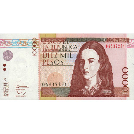 Colombie - Pick 453q - 10'000 pesos - 04/09/2013 - Etat : NEUF