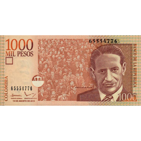 Colombie - Pick 456t - 1'000 pesos - Sans série - 19/08/2015 - Etat : NEUF