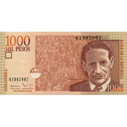 Colombie - Pick 456v - 1'000 pesos - 02/08/2016 - Etat : NEUF
