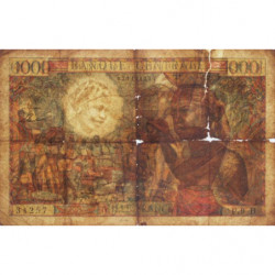 Centrafrique - Afrique Equatoriale - Pick 5f - 1'000 francs - Série P.9 - 1966 - Etat : AB