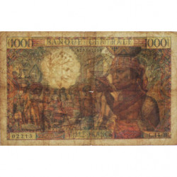 Centrafrique - Afrique Equatoriale - Pick 5f - 1'000 francs - Série L.14 - 1966 - Etat : TB