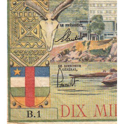 Centrafrique - Afrique Equatoriale - Pick 7 - 10'000 francs - Série B.1 - 1968 - Etat : TB