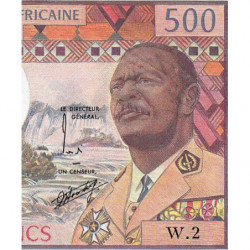 Centrafrique - Pick 1 - 500 francs - Série W.2 - 1974 - Etat : SPL