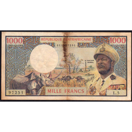 Centrafrique - Pick 2 - 1'000 francs - Série L.5 - 1974 - Etat : TB-