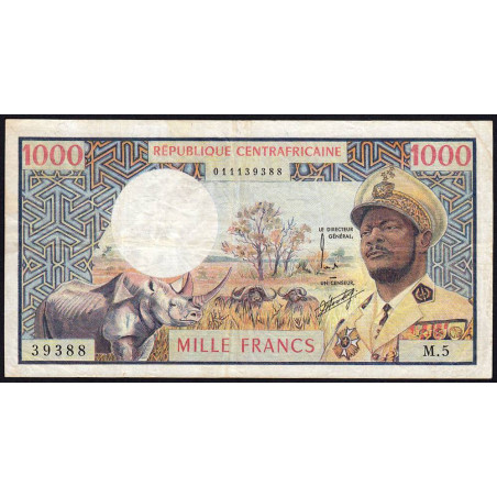 Centrafrique - Pick 2 - 1'000 francs - Série M.5 - 1974 - Etat : TTB-