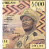 Centrafrique - Pick 7 - 5'000 francs - Série T.1 - 1978 - Etat : TB+