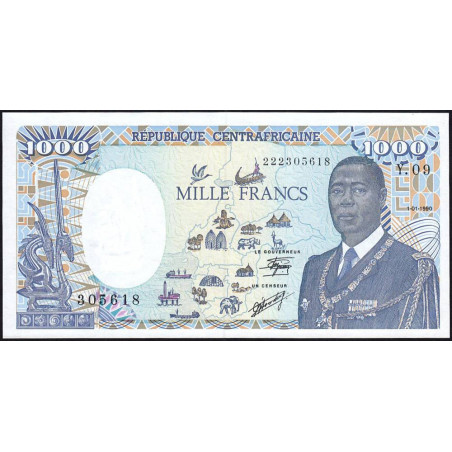 Centrafrique - Pick 16_5 - 1'000 francs - Série Y.09 - 01/01/1990 - Etat : NEUF