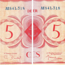 AEF - France Outre-Mer - Pick 15a_2 - 5 francs - Rarissime série AE - 02/02/1944 - Etat : TTB