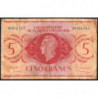 AEF - France Outre-Mer - Pick 15a_3 - 5 francs - Rarissime série AF - 02/02/1944 - Etat : B