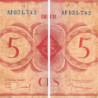 AEF - France Outre-Mer - Pick 15a - 5 francs - Rarissime série AF - 02/02/1944 - Etat : B