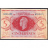 AEF - France Outre-Mer - Pick 15a_5- 5 francs - Rarissime série AJ - 02/02/1944 - Etat : TTB