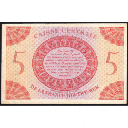 AEF - France Outre-Mer - Pick 15a_5- 5 francs - Rarissime série AJ - 02/02/1944 - Etat : TTB