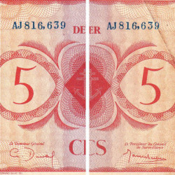 AEF - France Outre-Mer - Pick 15a_5- 5 francs - Rarissime série AJ - 02/02/1944 - Etat : TTB