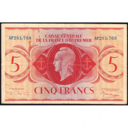 AEF - Pick 15b - 5 francs France Outre-Mer- Rarissime série AP - 02/02/1944 - Etat : TTB-