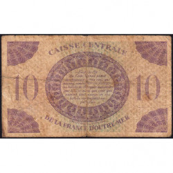 AEF - France Outre-Mer - Pick 16a_5 - 10 francs - Rarissime série FH - 02/02/1944 - Etat : B