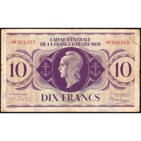 AEF - France Outre-Mer - Pick 16b - 10 francs - Rarissime série FN - 02/02/1944 - Etat : TTB-