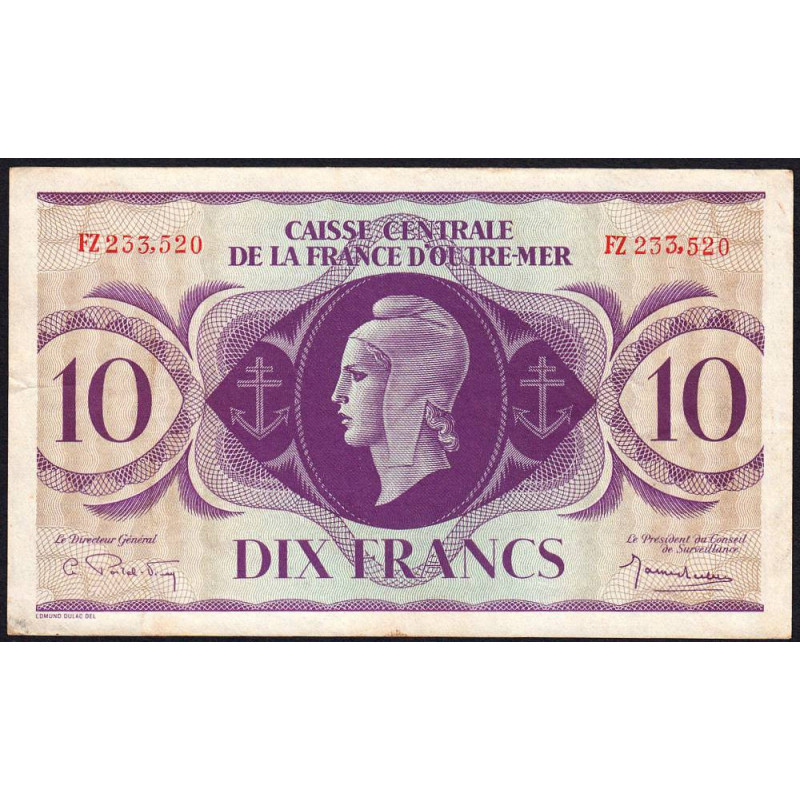 AEF - France Outre-Mer - Pick 16b_9 - 10 francs - Rarissime série FZ - 02/02/1944 - Etat : TTB+