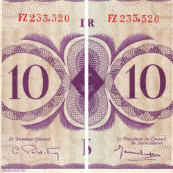 AEF - France Outre-Mer - Pick 16b_9 - 10 francs - Rarissime série FZ - 02/02/1944 - Etat : TTB+