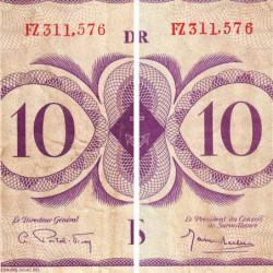 AEF - France Outre-Mer - Pick 16b_9 - 10 francs - Rarissime série FZ - 02/02/1944 - Etat : TB+