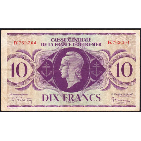 AEF - France Outre-Mer - Pick 16b - 10 francs - Rarissime série FZ - 02/02/1944 - Etat : TTB+