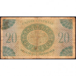 AEF - France Outre-Mer - Pick 17b_2 - 20 francs - Rarissime série LF - 02/02/1944 - Etat : B
