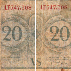 AEF - France Outre-Mer - Pick 17b_2 - 20 francs - Rarissime série LF - 02/02/1944 - Etat : B