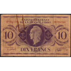 AEF - France Libre - Pick 11a - 10 francs - Série FB - 02/12/1941 - Etat : B-