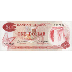 Guyana - Pick 21f - 1 dollar - 1989 - Série B/28 - Etat : NEUF