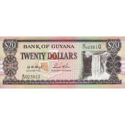 Guyana - Pick 30b_2 - 20 dollars - Série B/37 - 2002 - Etat : NEUF